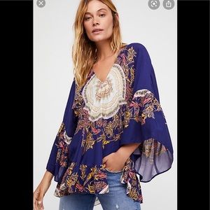 Free People Sunset Dreams Ruffle Boho Swim XS